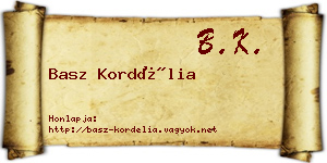 Basz Kordélia névjegykártya